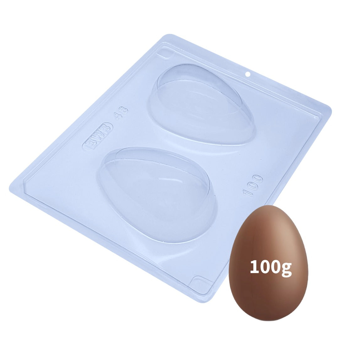 Plain Easter Egg 3-Part Chocolate Mold 100g Shell (BWB)