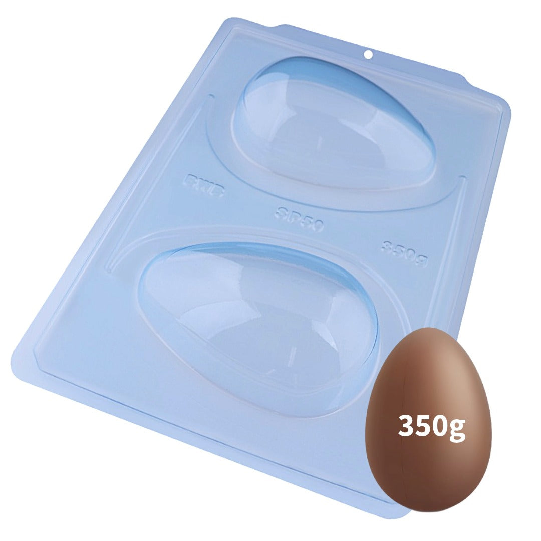 PRO Plain Easter Egg 3-Part Chocolate Mold 350g Shell (BWB)