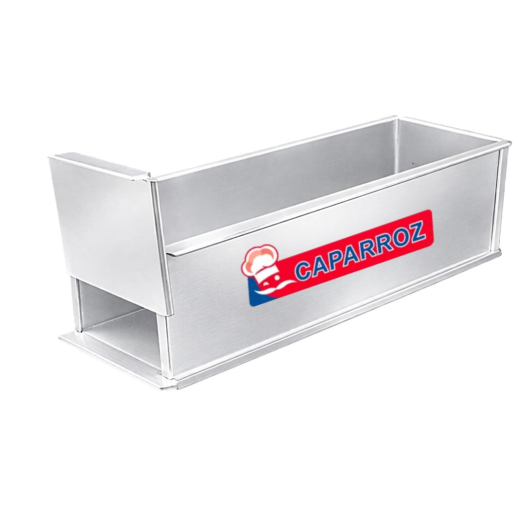 Aluminum Pan for Slice Cake – 32 x 10 x 10 cm – Removable faceplate by Caparroz