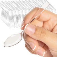 Thumbnail for 9.5cm Mini Clear Rigid Plastic Spoons - 50 Pack