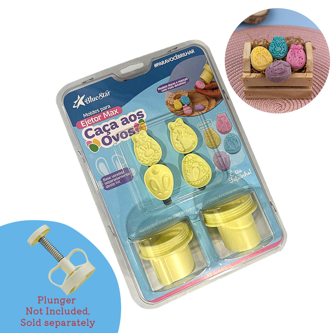 Brigadeiro Ejector Mold 4 designs Set (Easter Egg Design) BlueStar