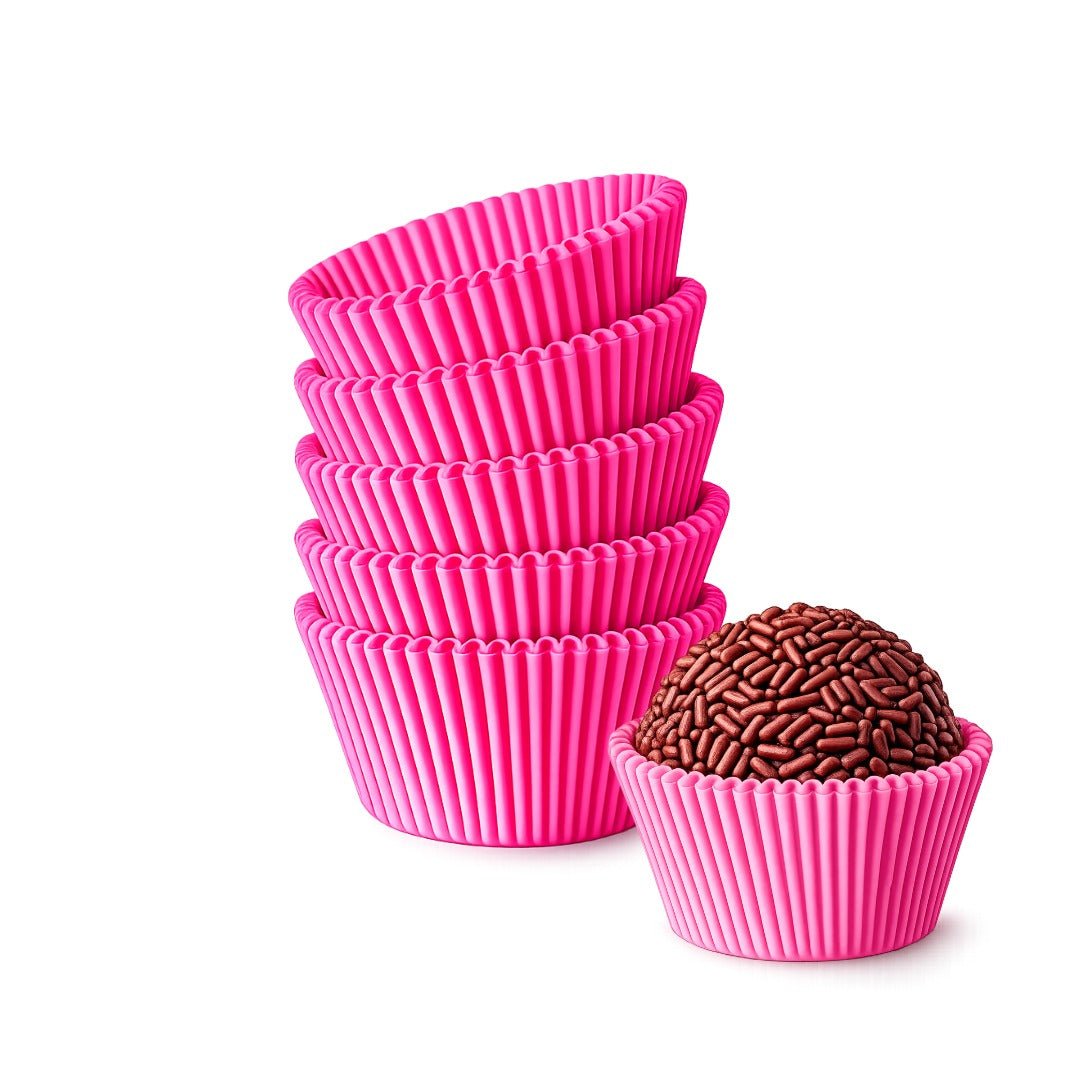 Premium Greaseproof Paper Candy Cups for Brigadeiros – HOT PINK