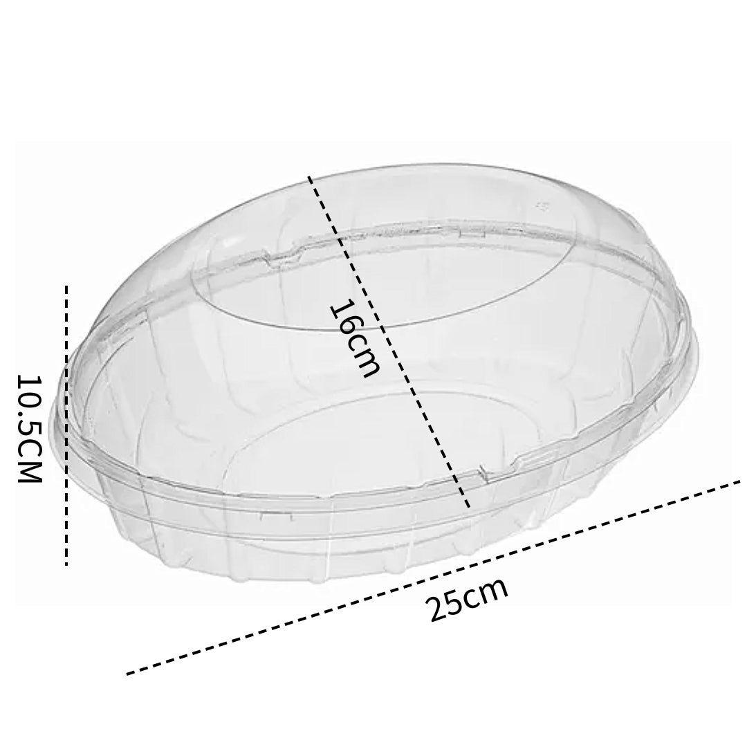 Caixa de bolo de plástico de cristal quadrada 14 x 14 x 7,5 (cm)