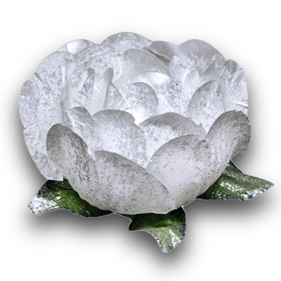 Bella Flower Truffle Wrapper - Frosted Silver (30 Pack)