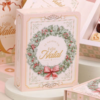 Thumbnail for 6 Cavities Christmas Brigadeiro Book Box with Velcro Closure – Grace Theme (10 Pack)