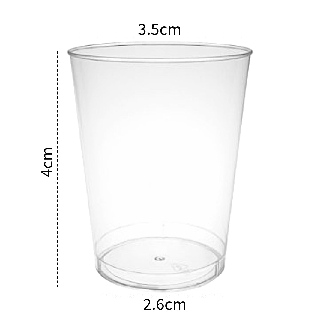 Mini Clear Rigid Plastic Dessert Cup 100 Pack (30ml Capacity)