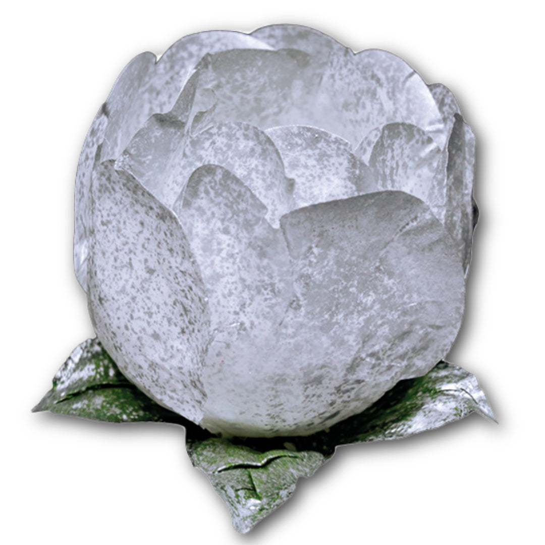 Princess Flower Truffle Wrapper - Frosted Silver (30 Pack)