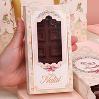 Thumbnail for Caja para Tableta de Chocolate 300g con Ventana - Tema Grace | Envase elegante para Navidad (Pack de 10)
