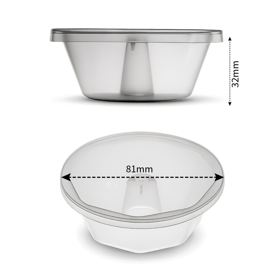 Oven Safe Plastic Mini Pudding/Flan Pan With Lid - 20 Pack (80ml)