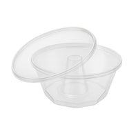 Thumbnail for Oven Safe Plastic Medium Pudding/Flan Pan With Lid - 8 Pack (250ml)