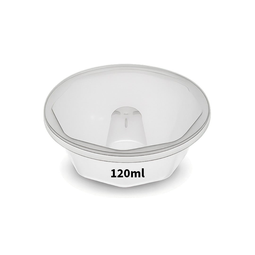 Molde Pequeño para Pudín/Flan de Plástico Apto para Horno con Tapa - Paquete de 10 (120 ml)
