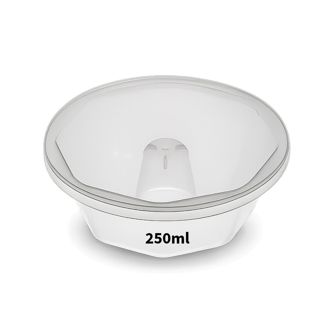 Oven Safe Plastic Medium Pudding/Flan Pan With Lid - 8 Pack (250ml)