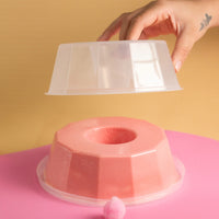 Thumbnail for Molde de plástico apto para horno extra grande para pudin/flan con tapa - Pack de 5 (1,1L) Molde acanalado para pudin