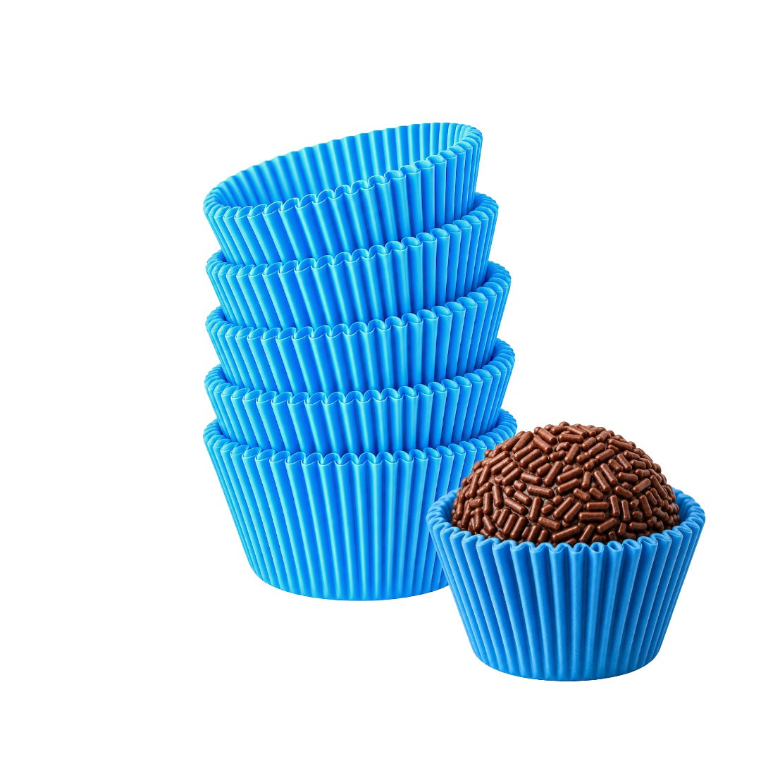 Premium Greaseproof Paper Candy Cups for Brigadeiros – BLUE
