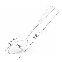 Thumbnail for 9.5cm Mini Clear Rigid Plastic Spoons - 50 Pack