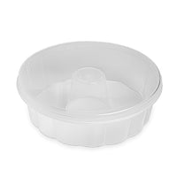 Thumbnail for Oven Safe Plastic Extra Large Pudding/Flan Pan With Lid - 5 Pack (1.1L) FLOWER BLUESTAR