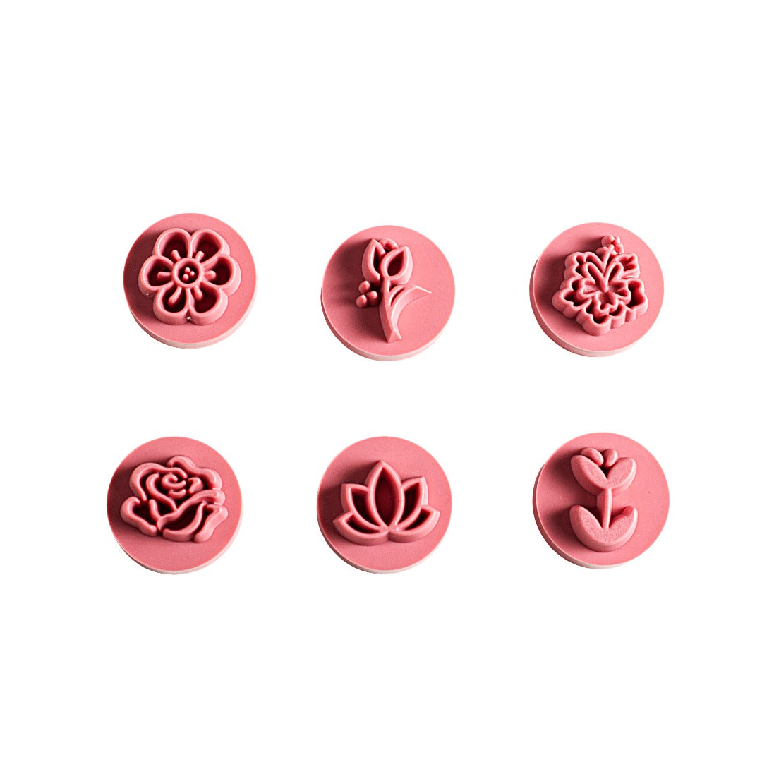 Flowers Theme Embossing Candy Stamp Set (BlueStar 7 pieces)