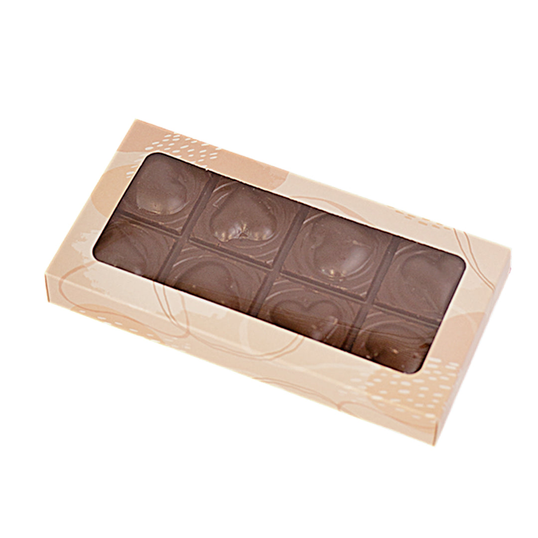 Caja regalo para tableta de chocolate diseño minimalista cálido – Paquete de 10 (14,3 x 7,4 x 1,9 cm) Compatible con molde 3 partes BWB