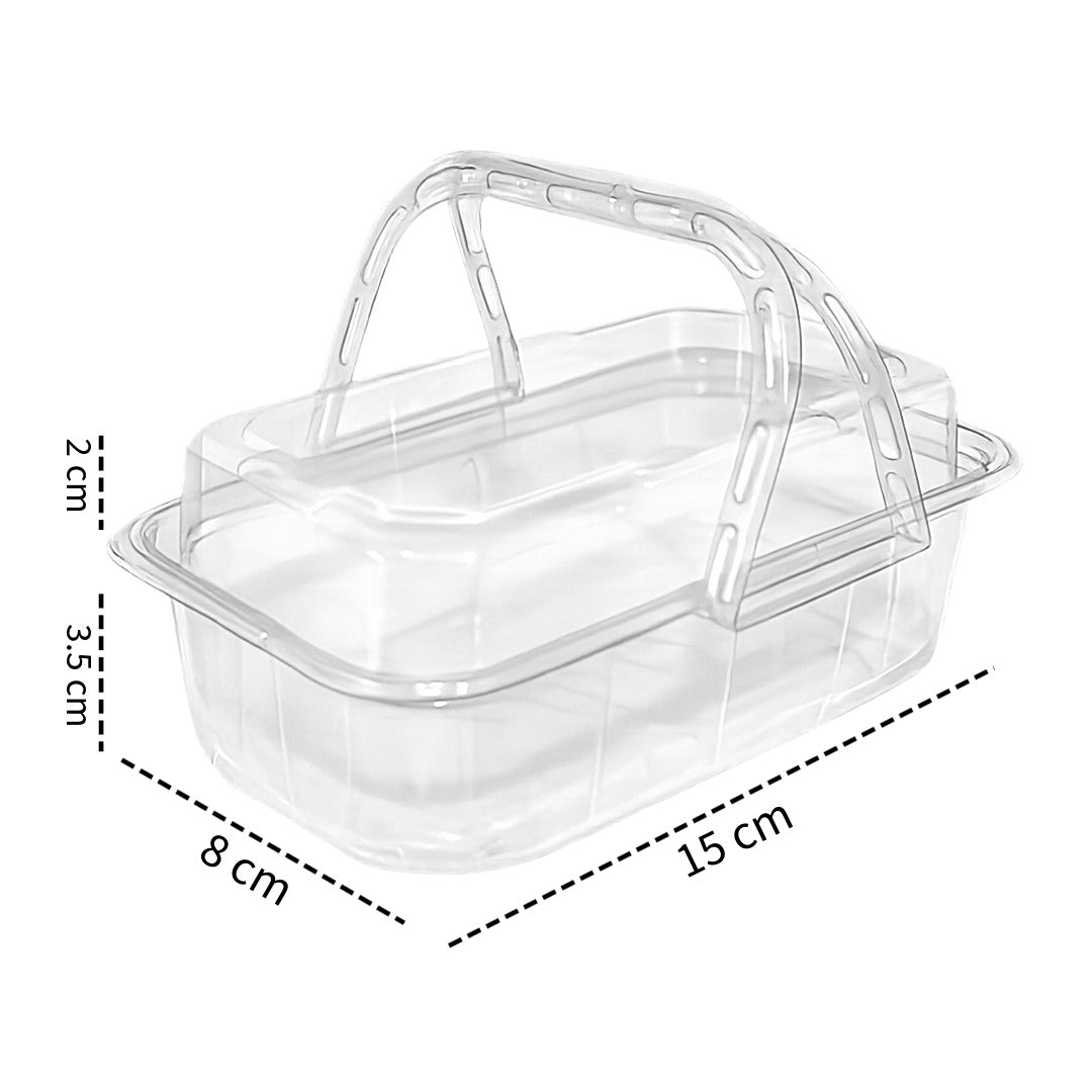 Transparent Acetate Basket-Style Packaging for Desserts – Pack of 6 Units