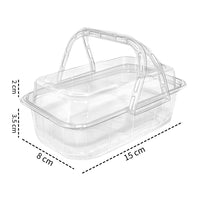 Thumbnail for Transparent Acetate Basket-Style Packaging for Desserts – Pack of 6 Units
