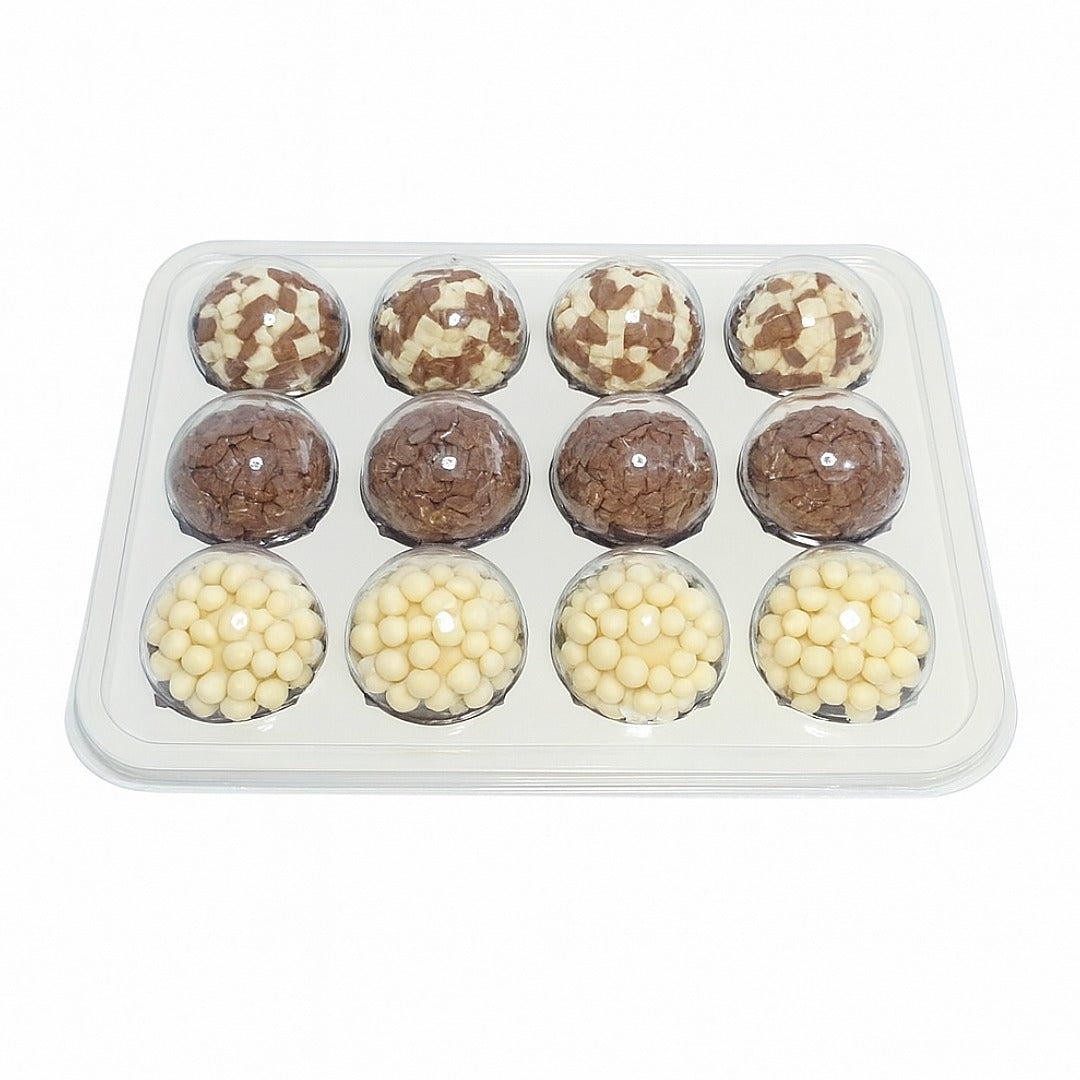 12 cavities Clear/White Candy case (5 count)