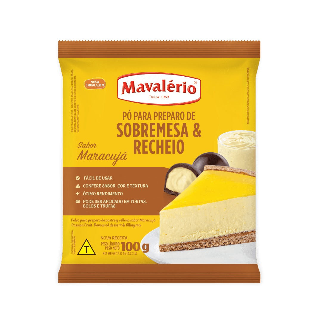 Mavalério Passion Fruit Dessert & Filling Mix Powder – 100g (3.5oz)