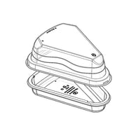 Thumbnail for Cake Slice Container with Separate Lid – 18.6 oz (550 ml) – Pack of 10