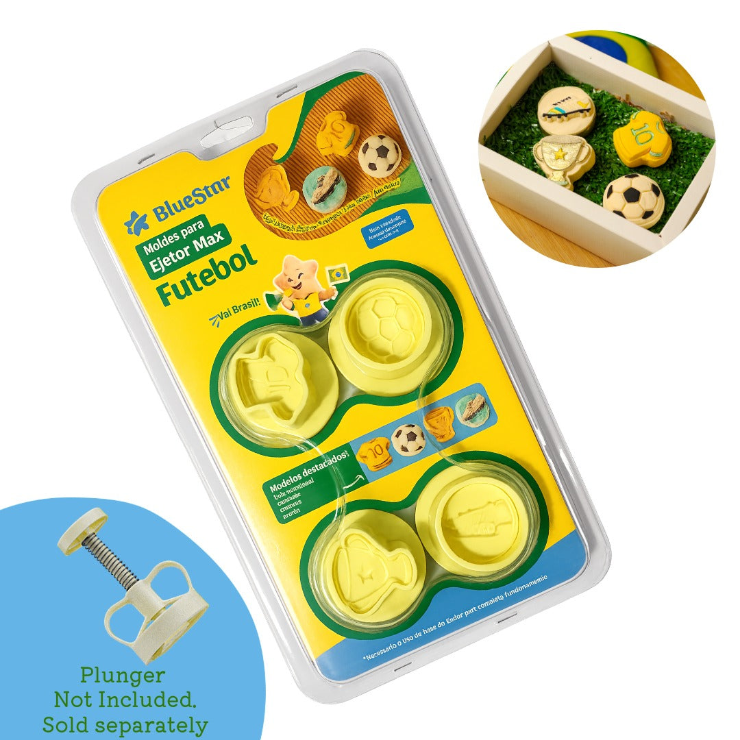 Brigadeiro ejector mold (Soccer-themed designs) – BlueStar (8 pcs Set)