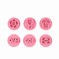 Thumbnail for Soccer Theme Embossing Candy Stamp Set (BlueStar 7 pieces)