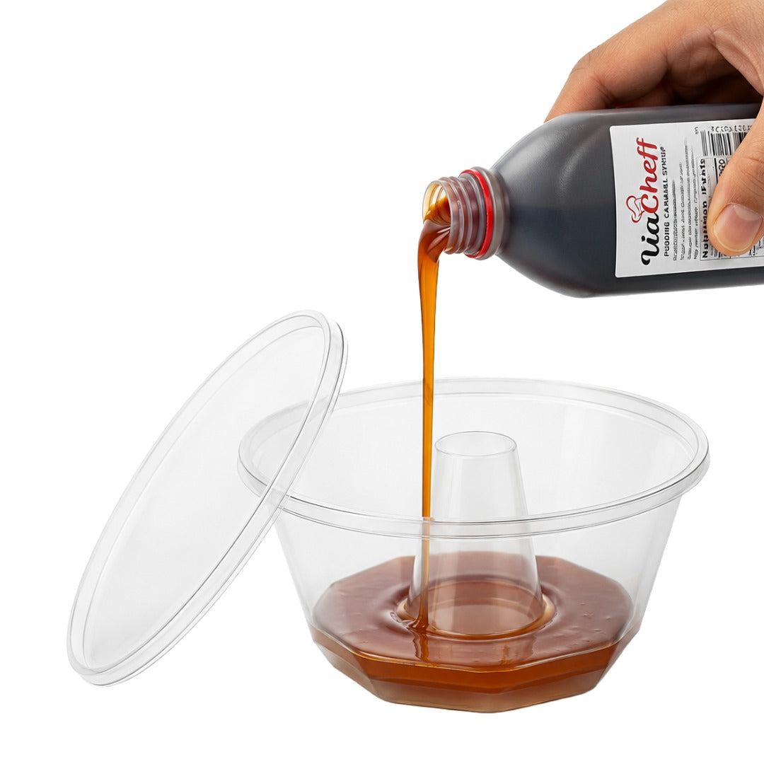 ViaCheff Pudding Caramel Syrup – Authentic Brazilian Caramel Syrup for Puddings & Flans – Ready to Use – 2.98 lb (1.35 kg)