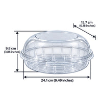 Thumbnail for Envase BWB Oblongo para Postres de 2 L (67 oz) con Tapa Domo – Paquete de 10 unidades