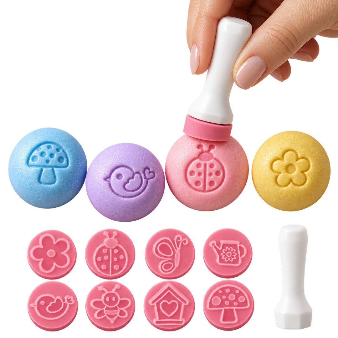 Set de Sellos Embosadores para Fondant y Brigadeiro – Jardín Encantado | 1,5 cm (0,59 in) | Jardim Encantado