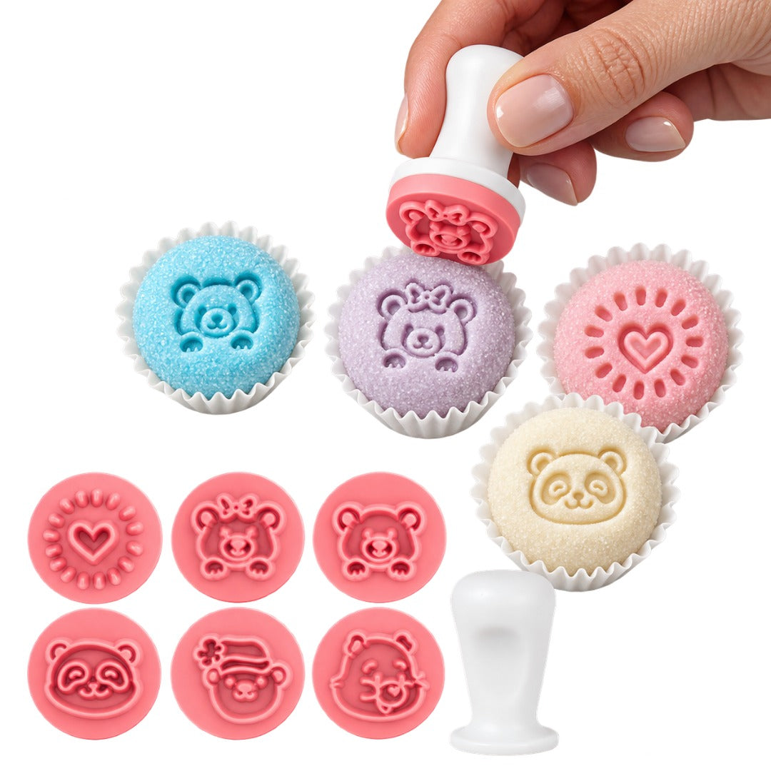 Mini Set de Sellos para Fondant y Brigadeiro – Ositos | 2 cm (0,79 pulg) | Ursinhos