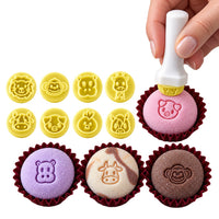 Thumbnail for Mini Fondant & Brigadeiro Embosser Stamp Set – Animals | 1.5 cm (0.59 in) | Animais