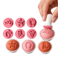 Thumbnail for Mini Set de Sellos para Fondant y Brigadeiro – Vaqueros | 2 cm (0,79 pulg)