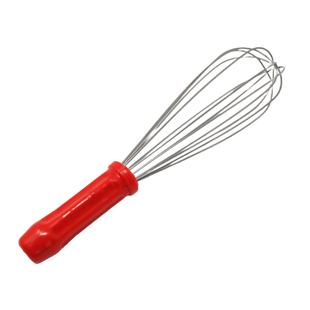 Heavy-Duty Professional Whisk for Cooking 30cm Red