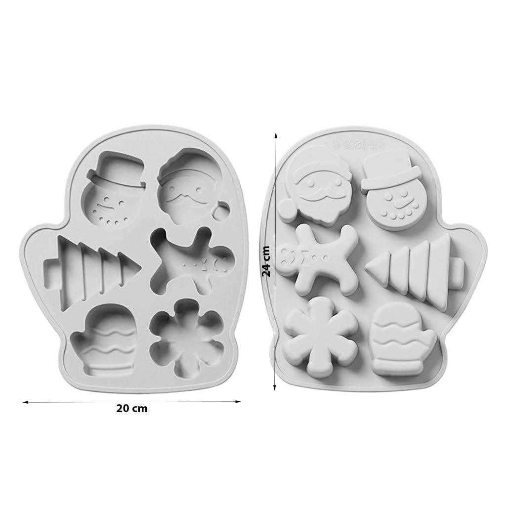 Christmas Mitten Silicone Mold with Assorted Shapes - ViaCheff.com
