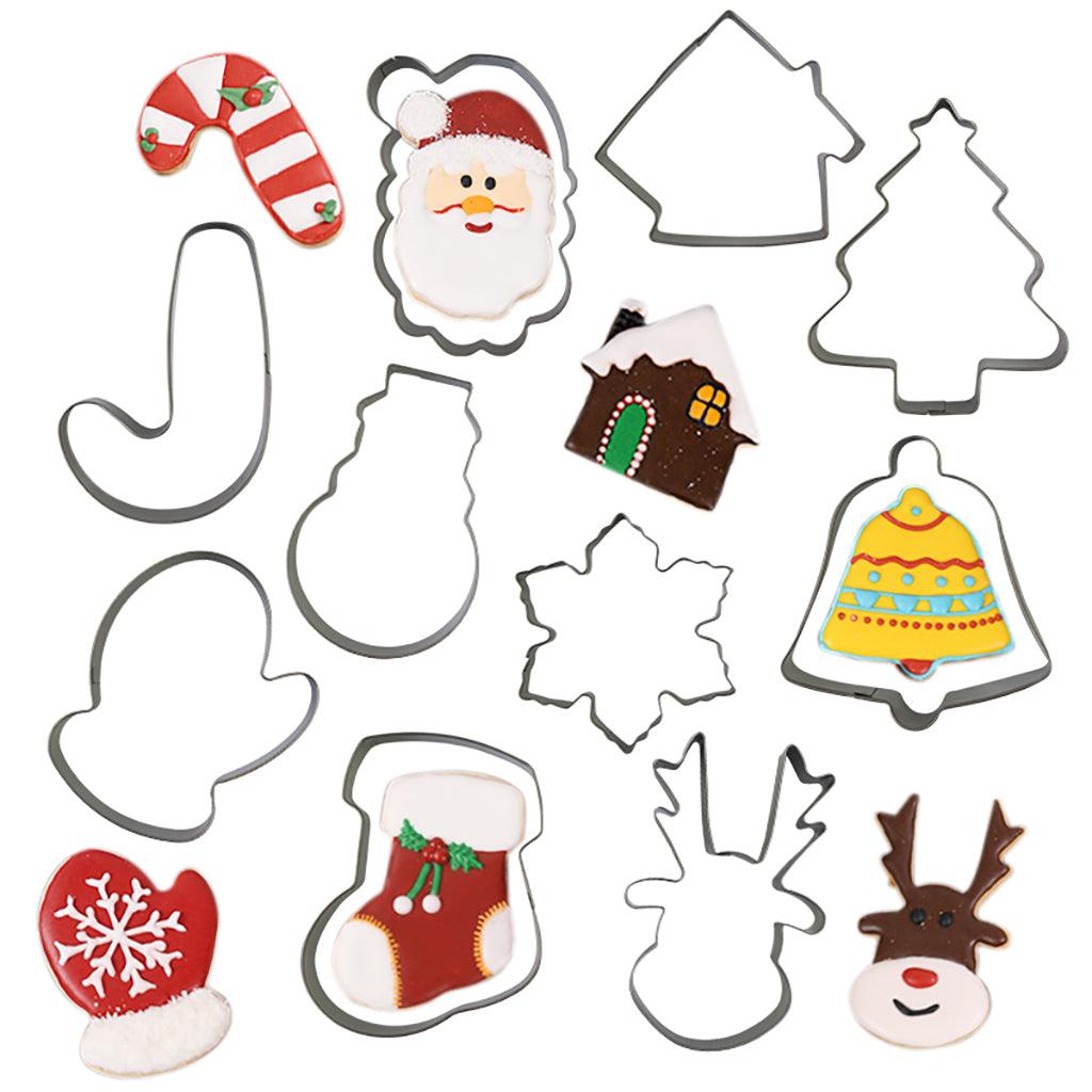 Christmas Theme Assorted Cookie Cutter Set of 10pcs - ViaCheff.com