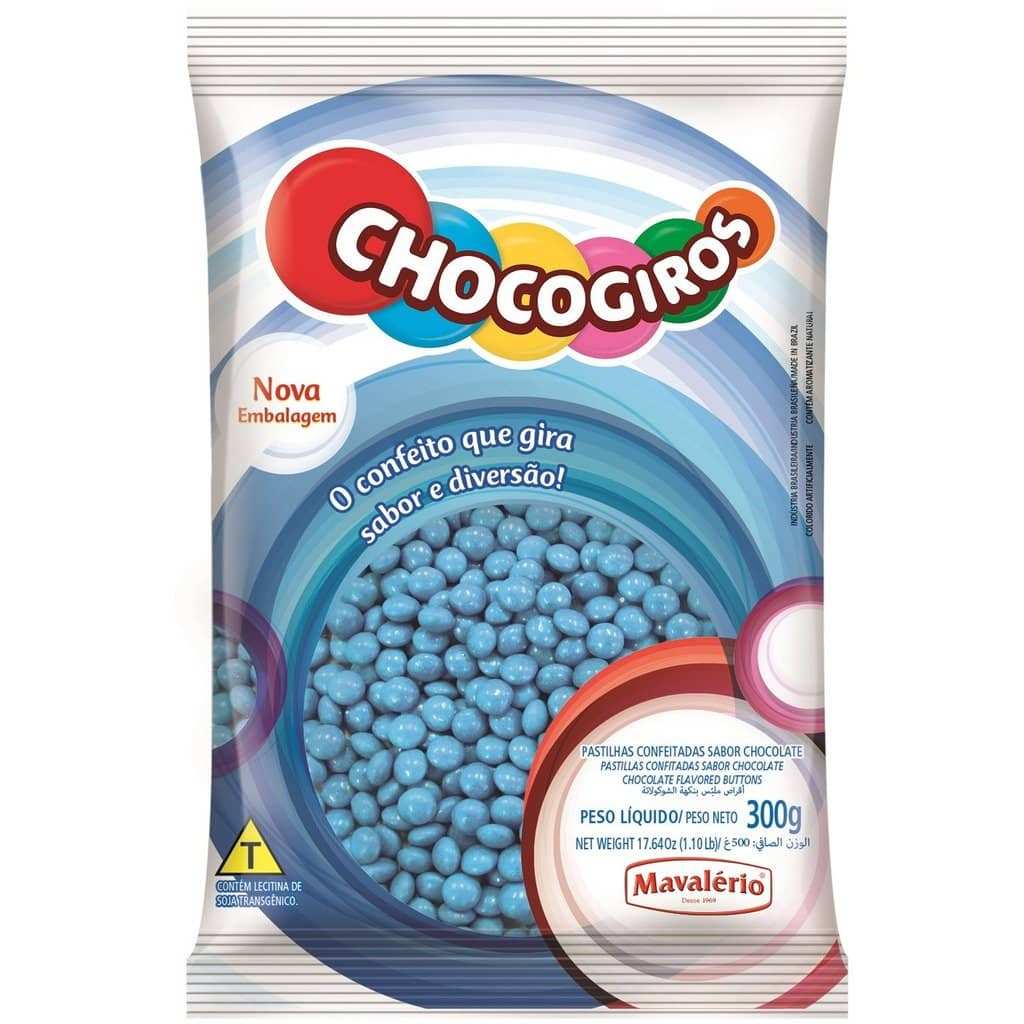 Blue Chocolate Buttons 300g (0.66 Lb) - ViaCheff.com