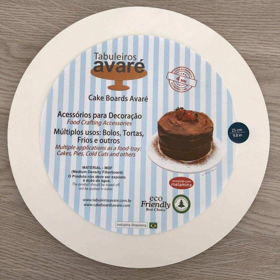 Round MDF 9.8 inches (25cm) Cake Board-4mm thick - ViaCheff.com