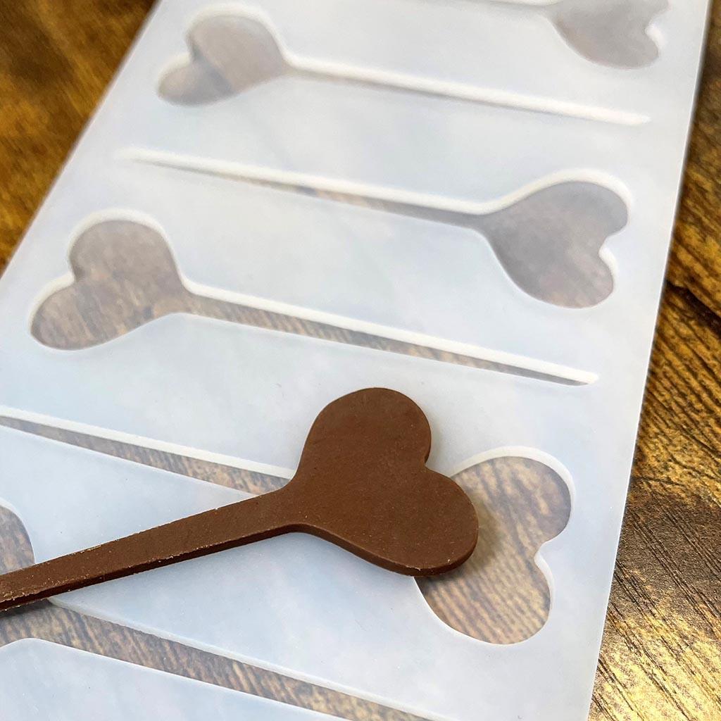 Chocolate Decor Silicone Mold - Heart Lollipop - ViaCheff.com