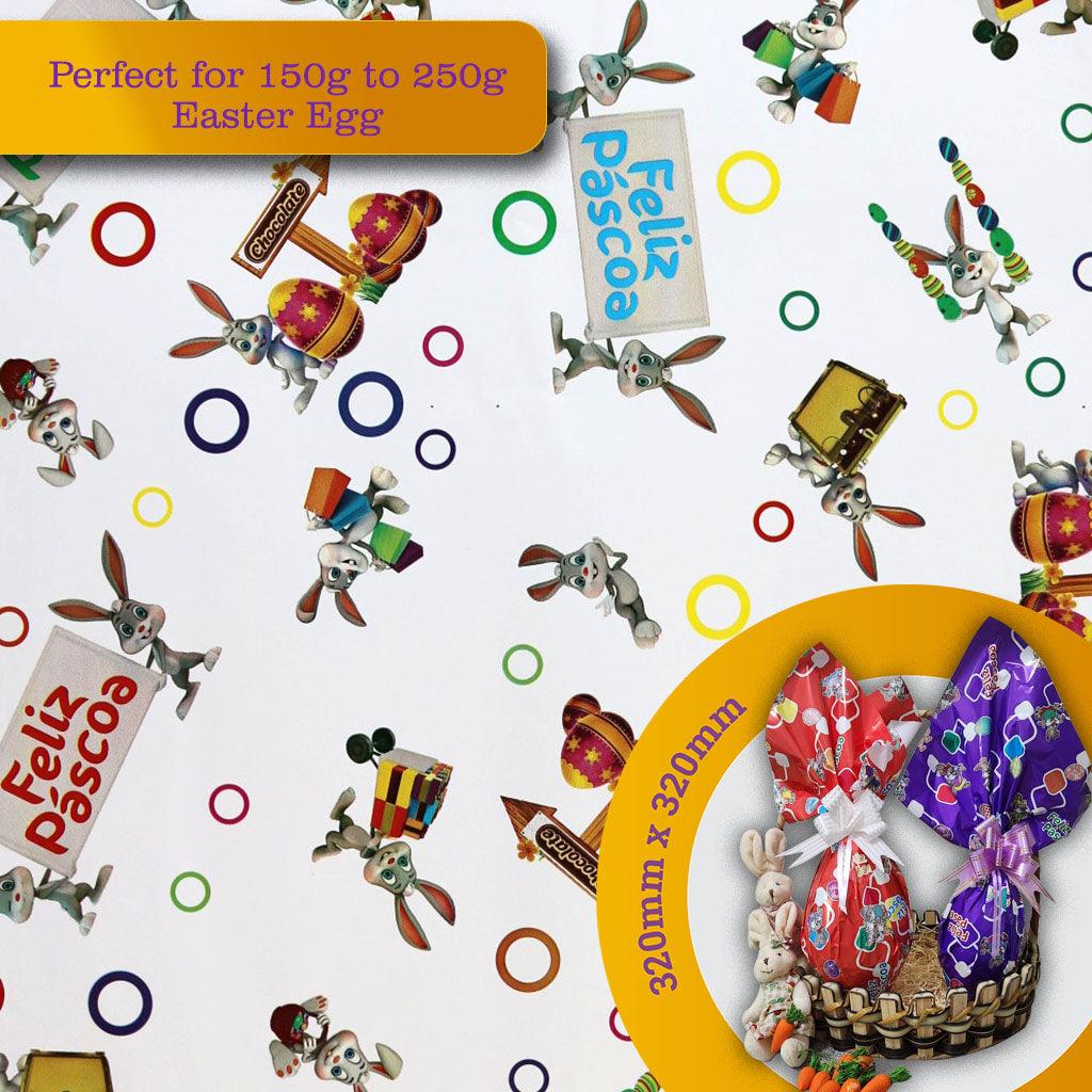 Wrapping Paper for 150g to 250g Easter Egg - 5 pack. Model #100553 - ViaCheff.com