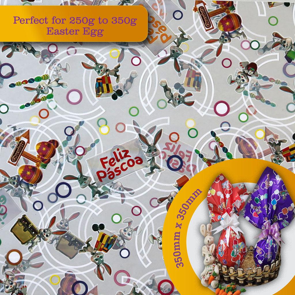 Wrapping Paper for 250g to 350g Easter Egg - 5 pack. Model #100555 - ViaCheff.com