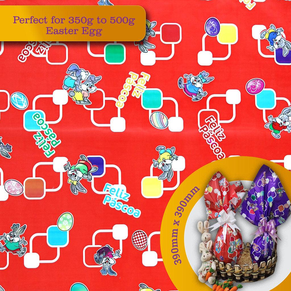 Wrapping Paper for 350g to 500g Easter Egg - 5 pack. Model #100574 - ViaCheff.com