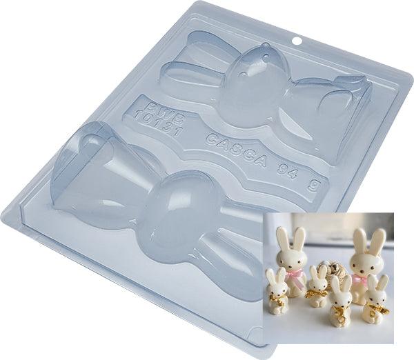 Medium Sitting Bunny  - 3-Part Chocolate Mold(BWB) - ViaCheff.com