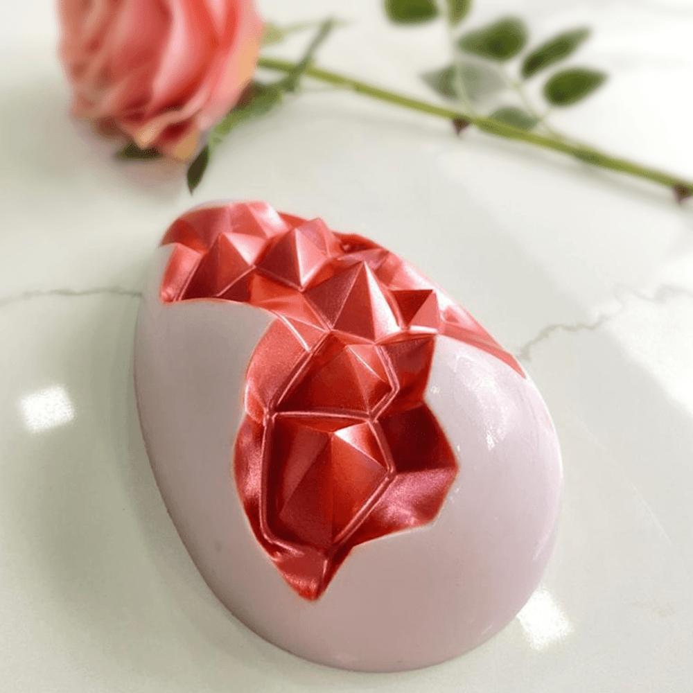 Origami Easter Egg 3-Part Chocolate Mold 350g Shell (BWB) - ViaCheff.com
