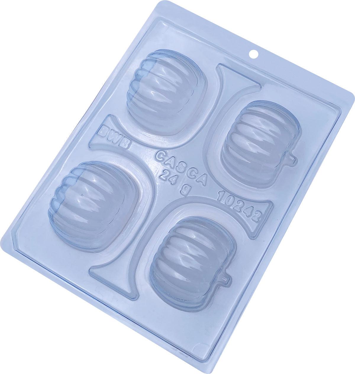 Small Pumpkin 3-Part Chocolate Mold (BWB) - ViaCheff.com