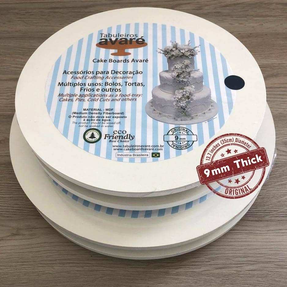 Round MDF 13.7 inches (35cm) Cake Board-9mm thick - ViaCheff.com