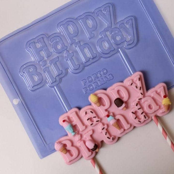 Happy Birthday Chocolate Mold - ViaCheff.com
