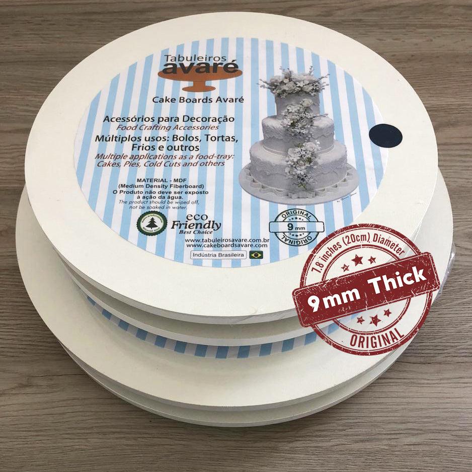 Round MDF 7.8 inches (20cm) Cake Board-9mm thick - ViaCheff.com